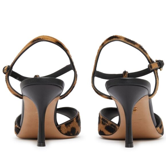 New in Box NIB Ferragamo Ely Leopard T-Strap Sandals Size 9.5 / 39.5 ($1250) - Picture 3 of 8